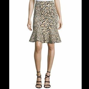 BCBGMaxazria leopard skirt